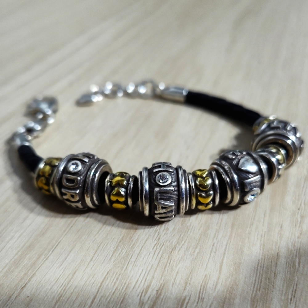Brighton Leather Bracelet with Custom Beads